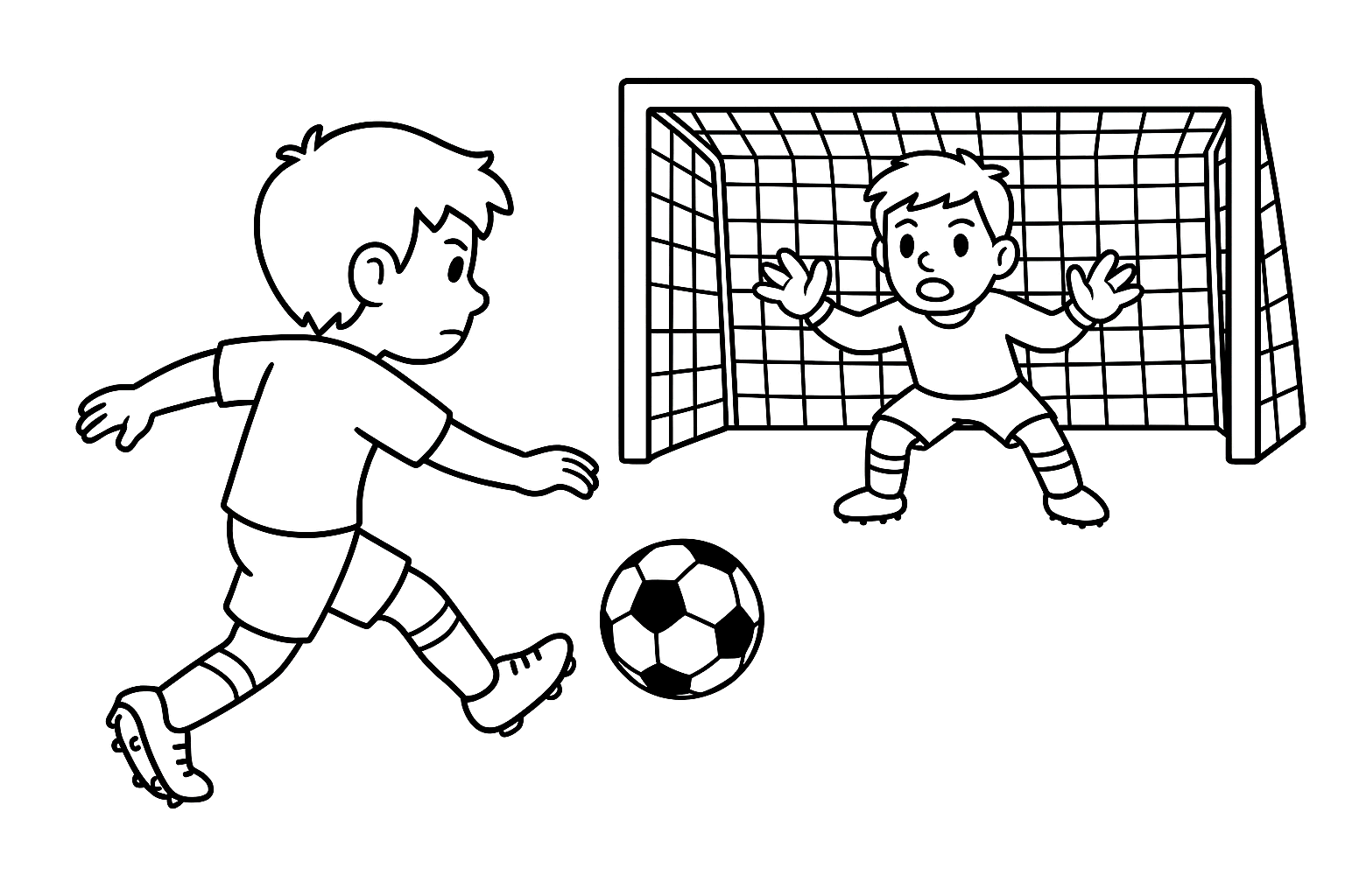 Fussball Elfmeter Ausmalbild