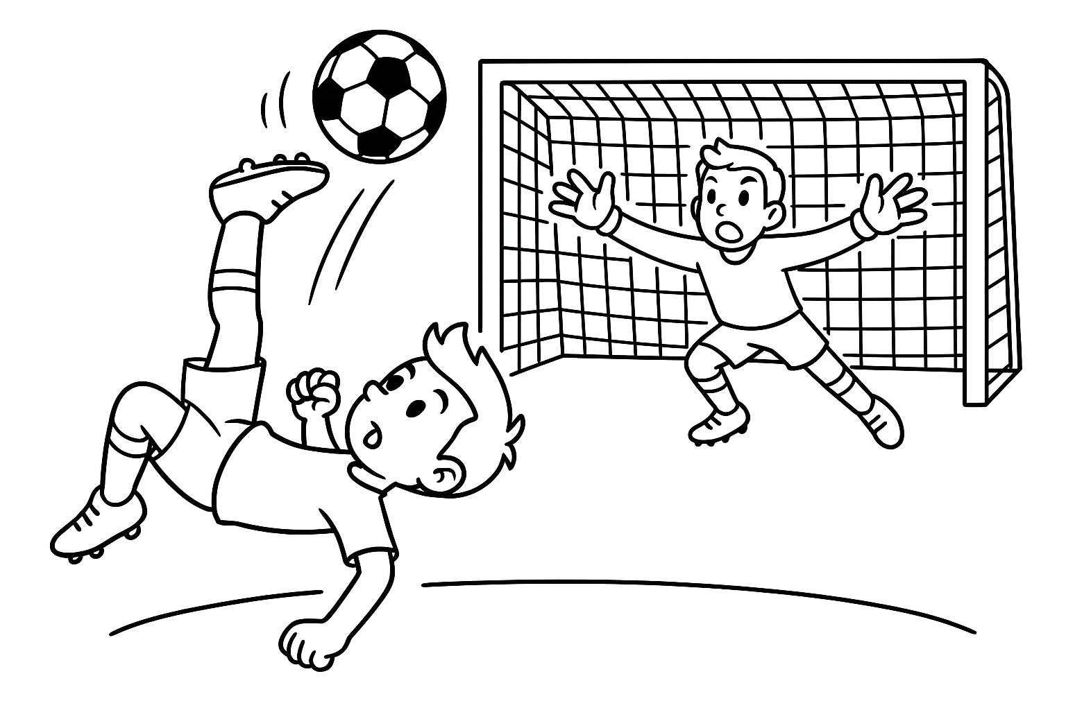 Fussball Ausmalbild Fallrückzieher