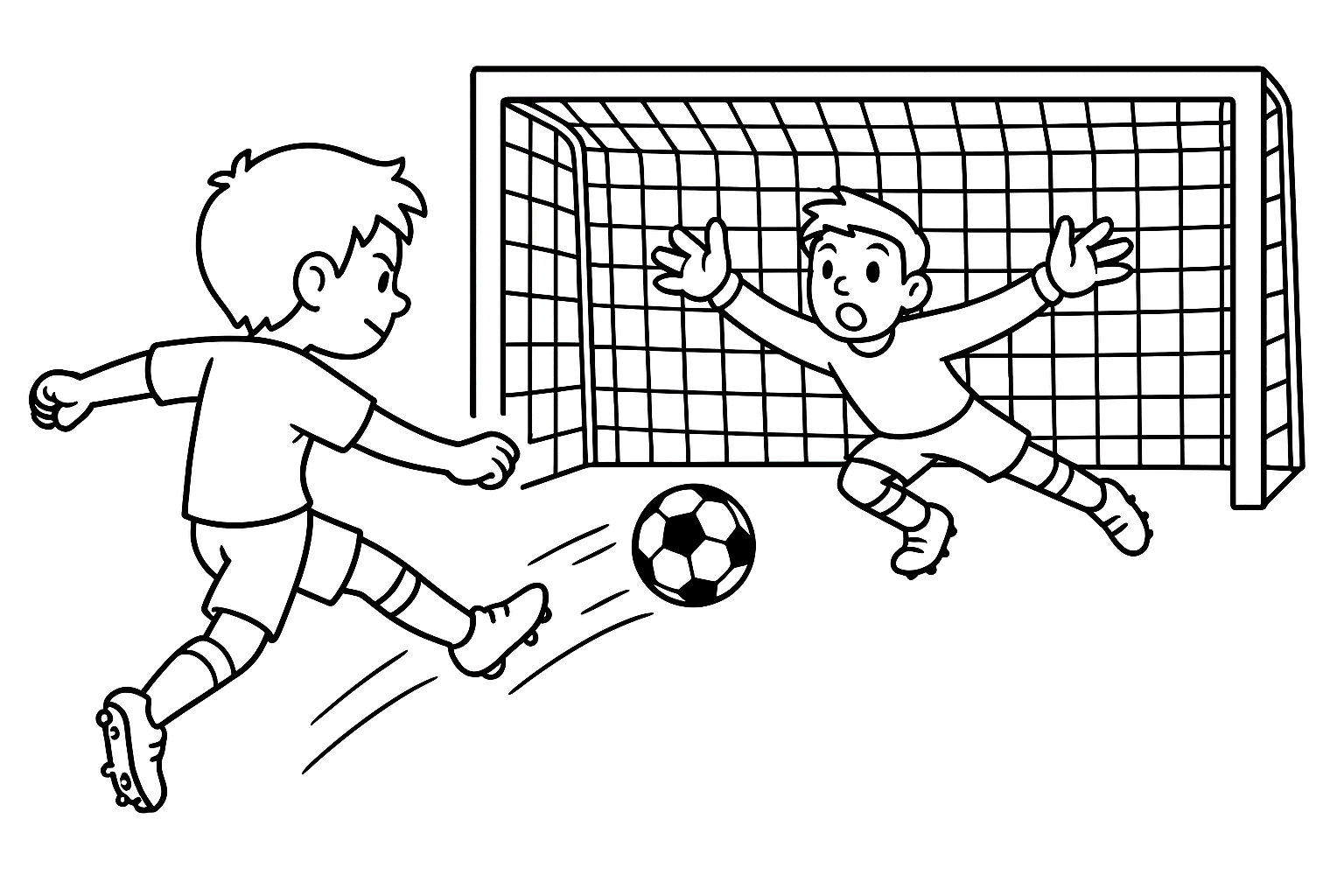 Fussball Ausmalbild Torschuss