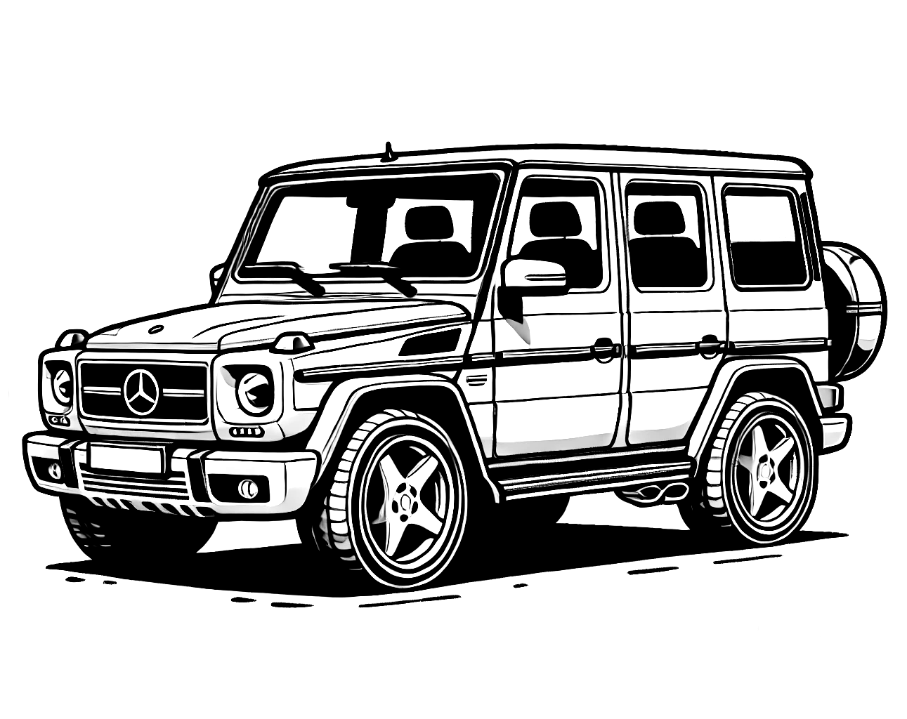G-Klasse Mercedes zum Ausmalen