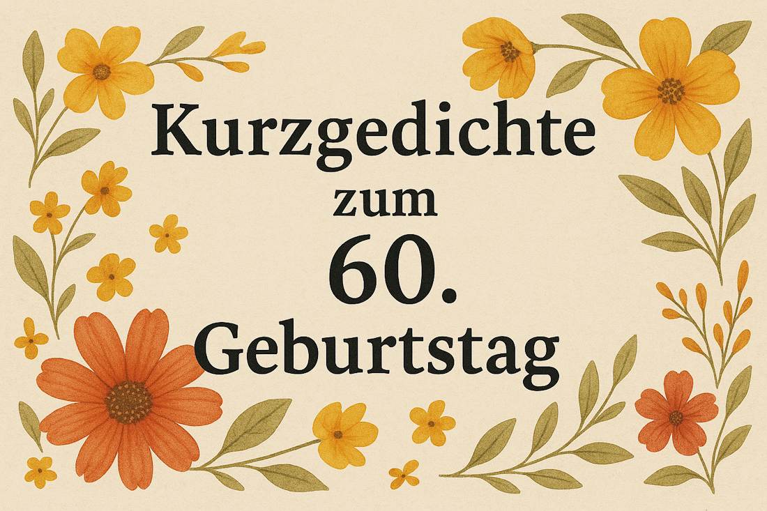 Einzigartige Kurzgedichte zum 60. Geburtstag
