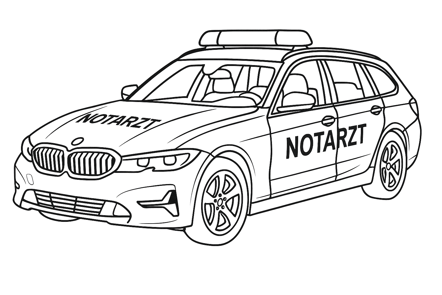 Notarztwagen zum Ausmalen
