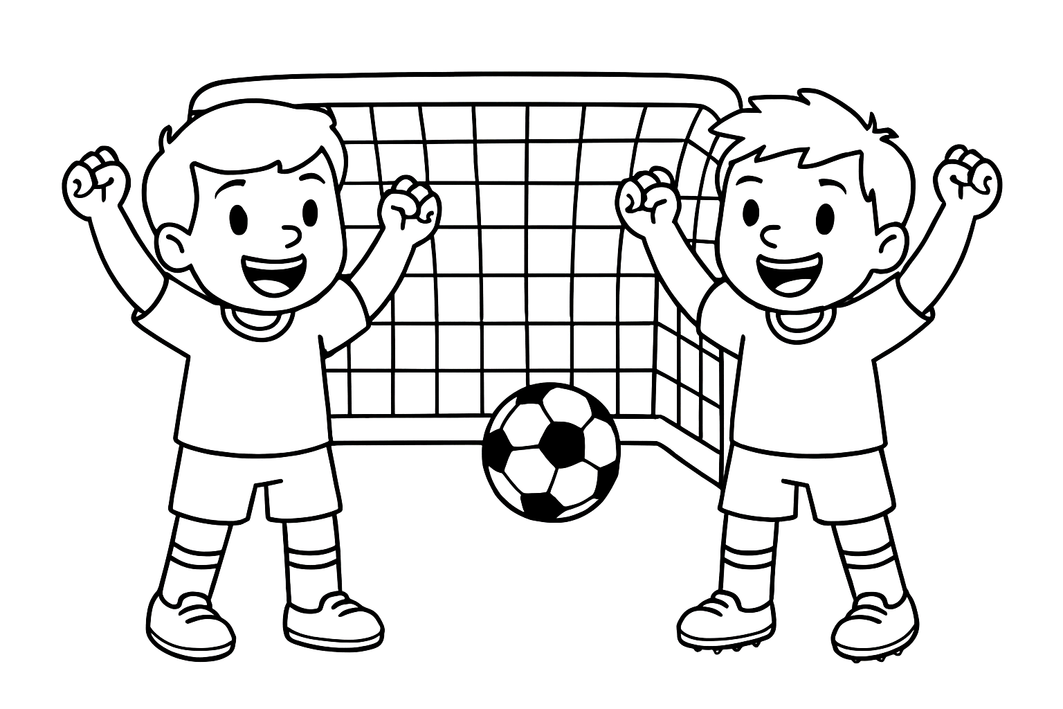 Torjubel Fussball Ausmalbild